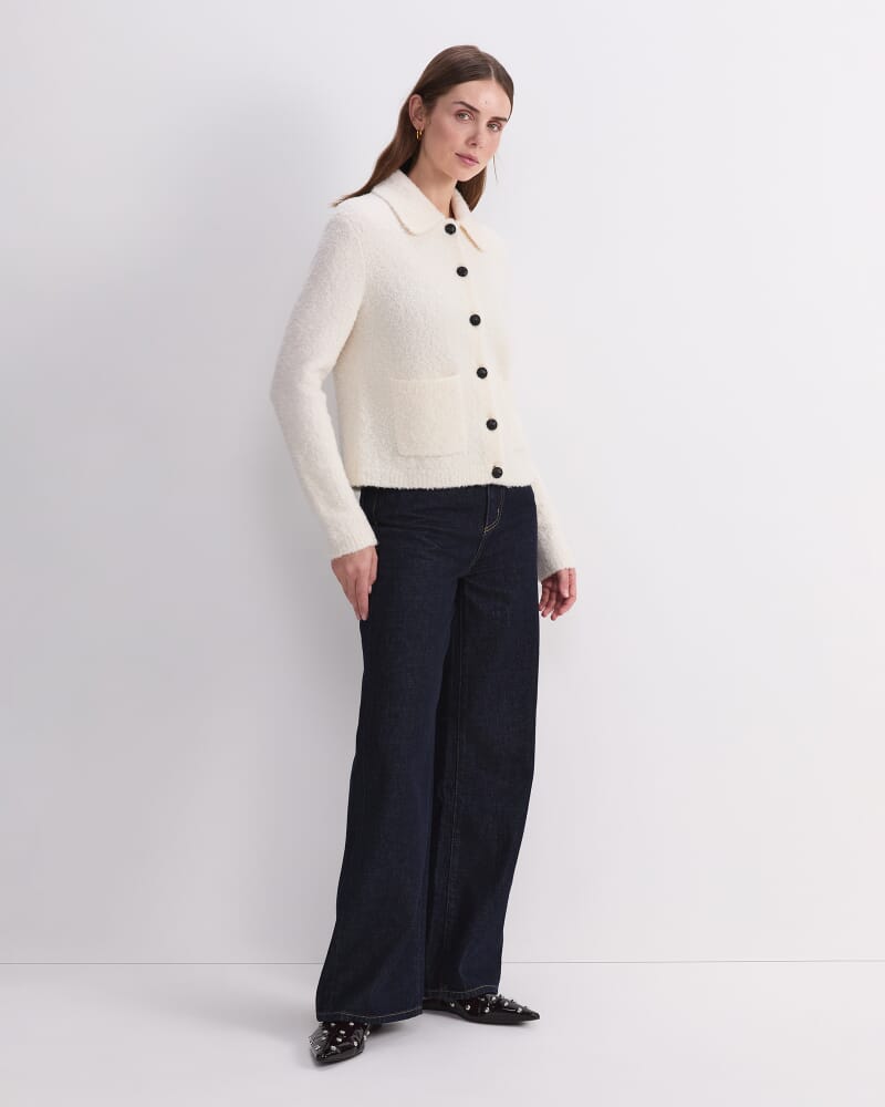 Teddy Wool Lady Jacket in WINTER WHITE