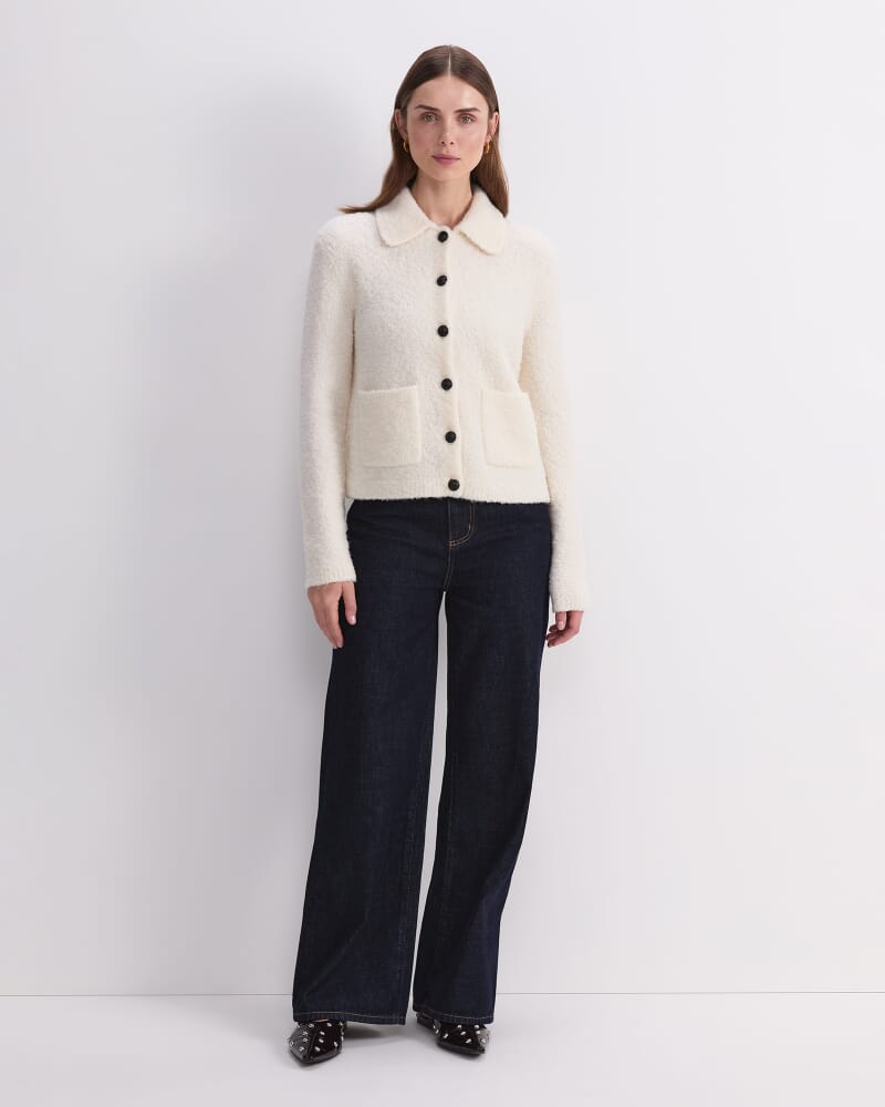 Teddy Wool Lady Jacket in WINTER WHITE