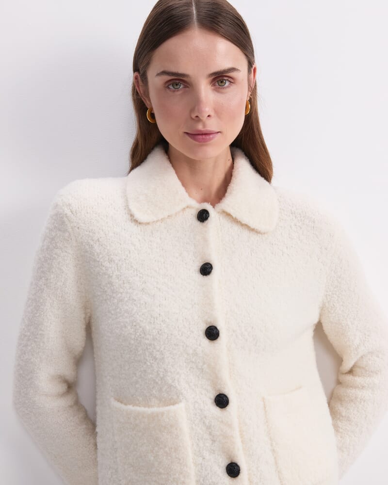 Teddy Wool Lady Jacket in WINTER WHITE