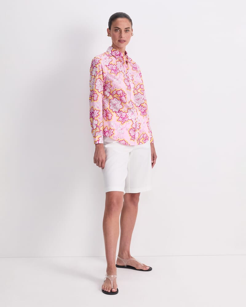 Fleur Lily Voile Shirt in PINK MULTI