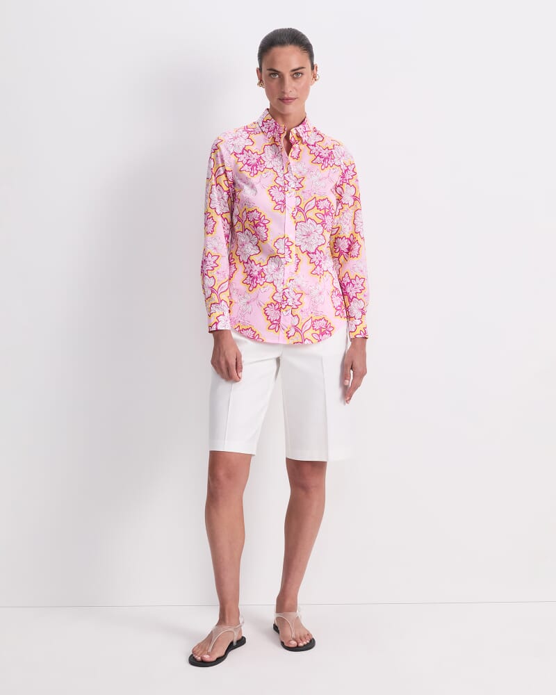 Fleur Lily Voile Shirt in PINK MULTI