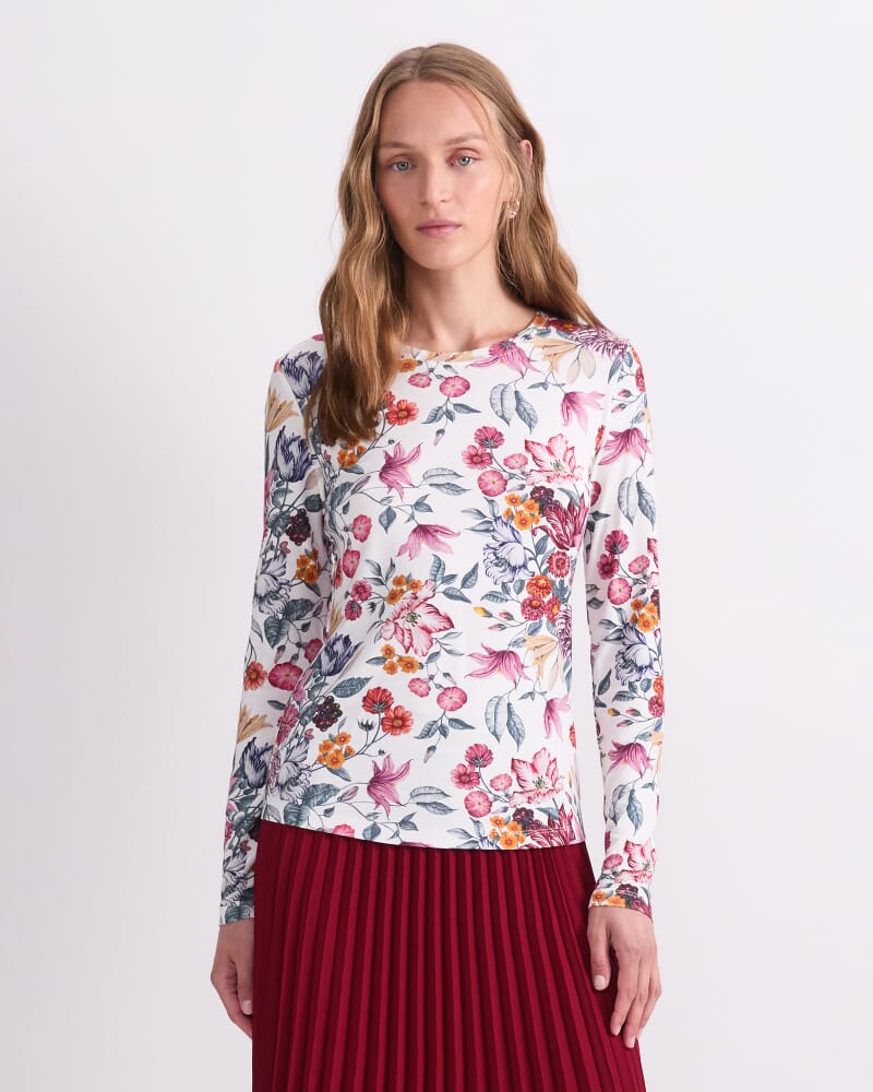 Stately Bouquet Liberty Tee in WHITE/MULTI