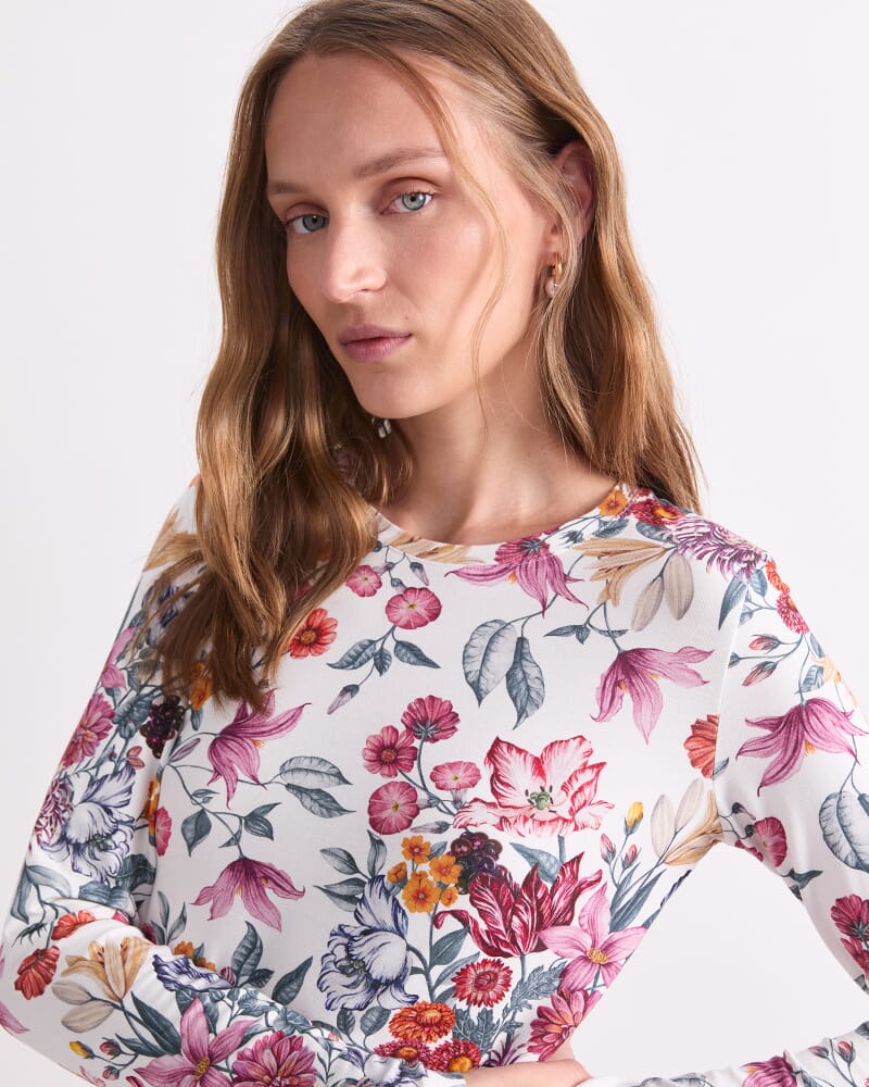 Stately Bouquet Liberty Tee in WHITE/MULTI