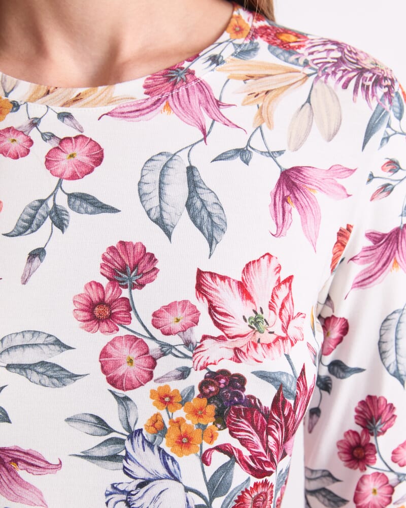 Stately Bouquet Liberty Tee in WHITE/MULTI