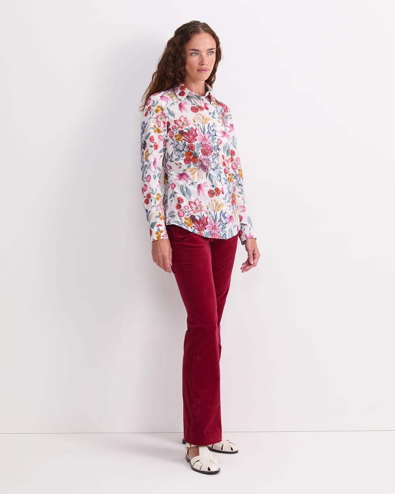 Stately Bouquet Liberty Shirt in WHITE/MULTI