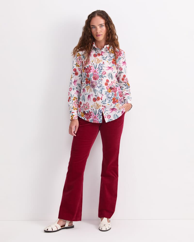 Stately Bouquet Liberty Shirt in WHITE/MULTI