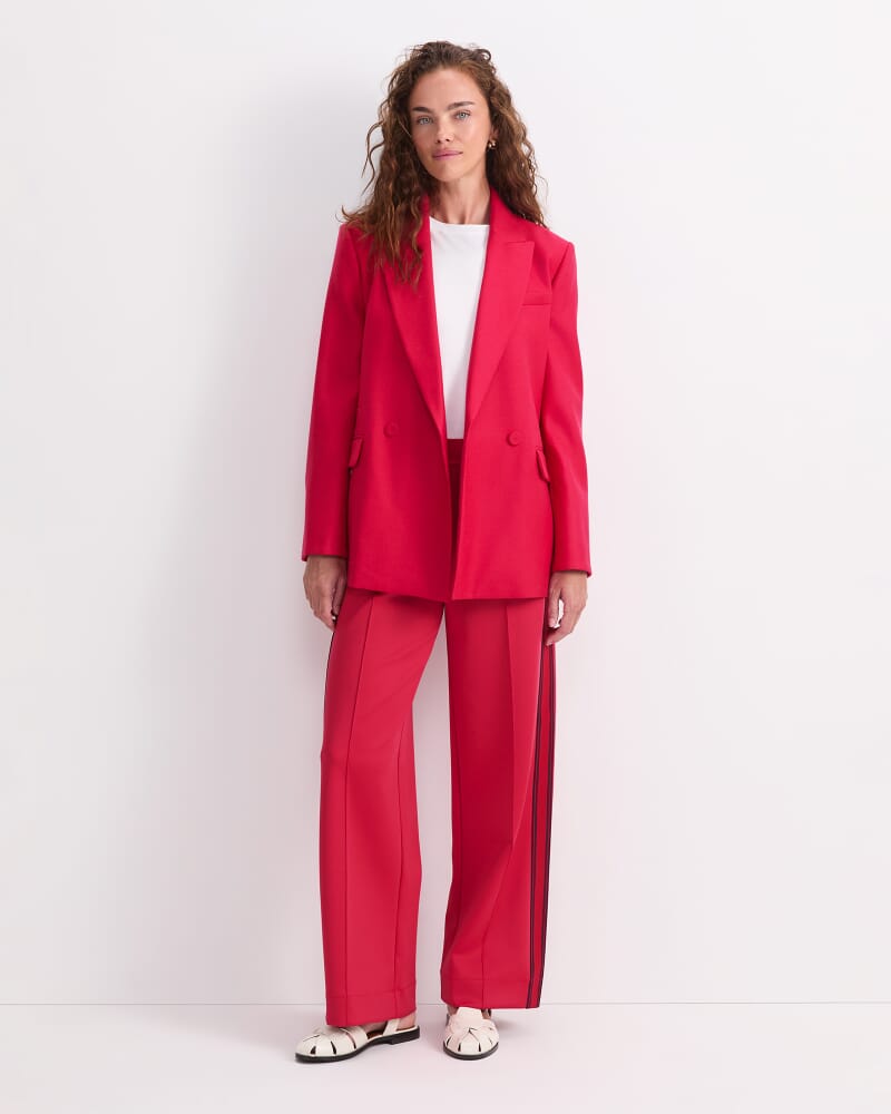 Frankie Twill Blazer in RUBY