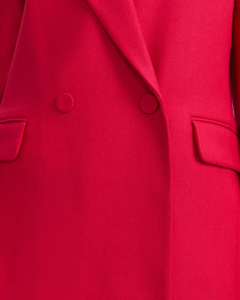 Frankie Twill Blazer in RUBY