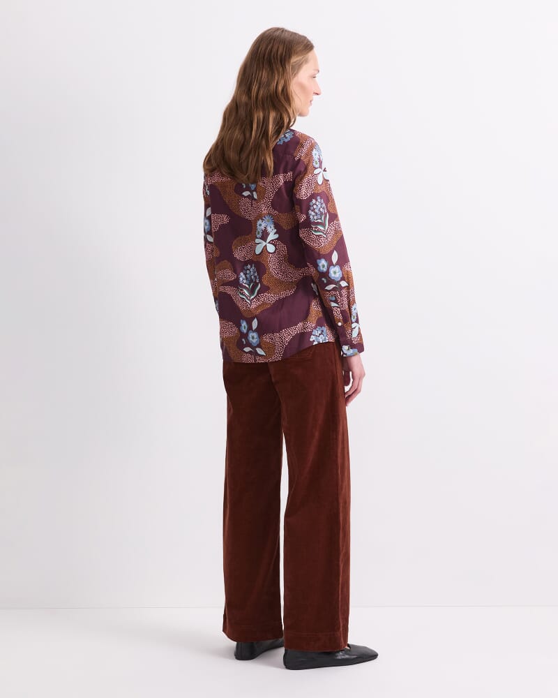 Posy Path Liberty Shirt in PLUM MULTI