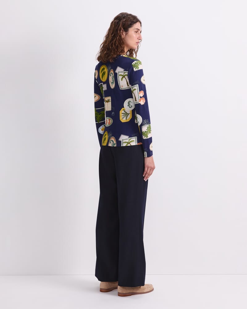 Piper Print Magic Tee in NAVY MULTI