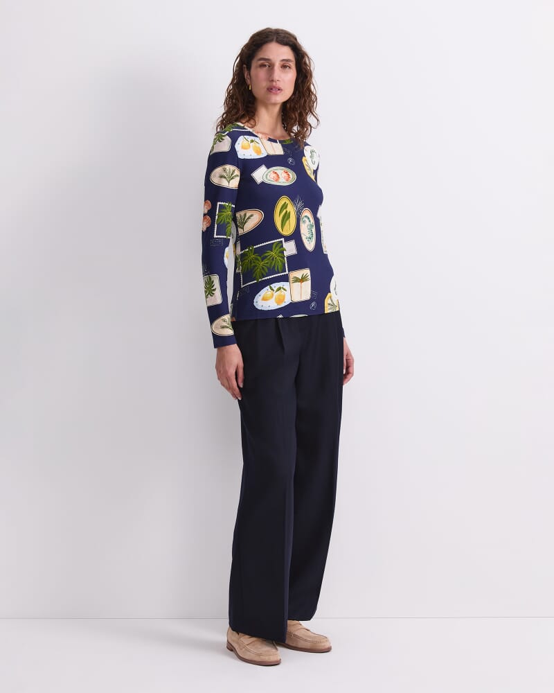 Piper Print Magic Tee in NAVY MULTI
