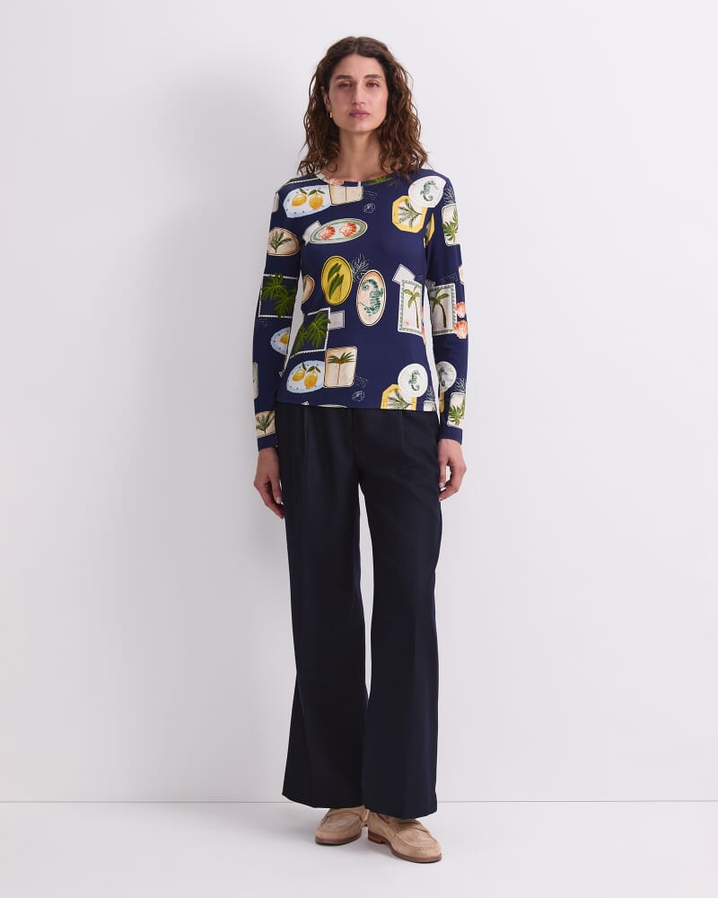 Piper Print Magic Tee in NAVY MULTI