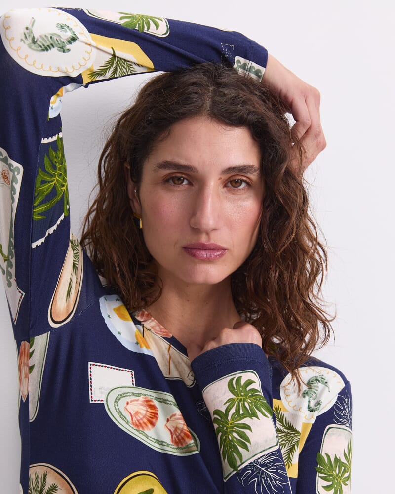 Piper Print Magic Tee in NAVY MULTI
