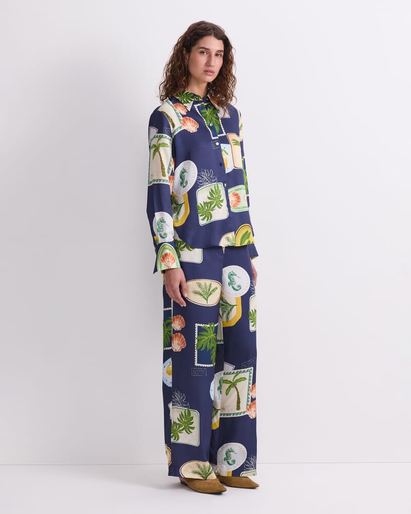 Piper Print Shirt in NAVY MULTI