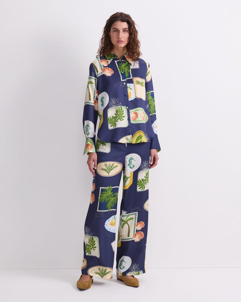 Piper Print Shirt in NAVY MULTI