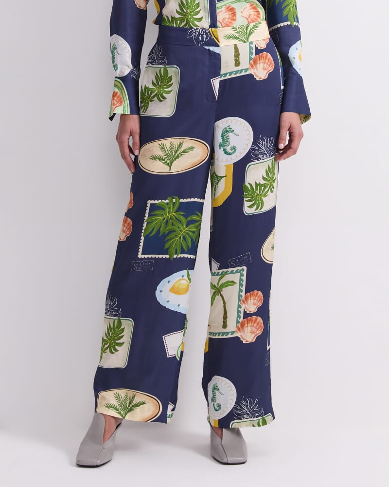 Piper Print Pant in NAVY MULTI