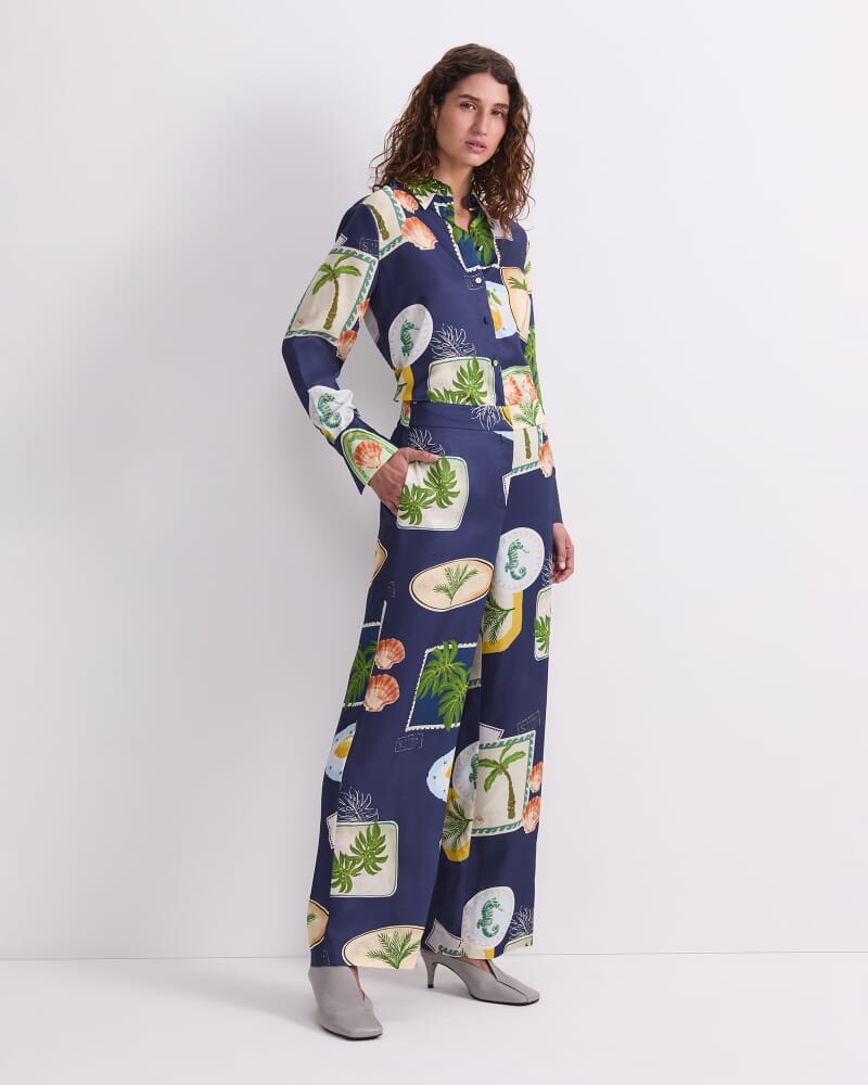 Piper Print Pant in NAVY MULTI