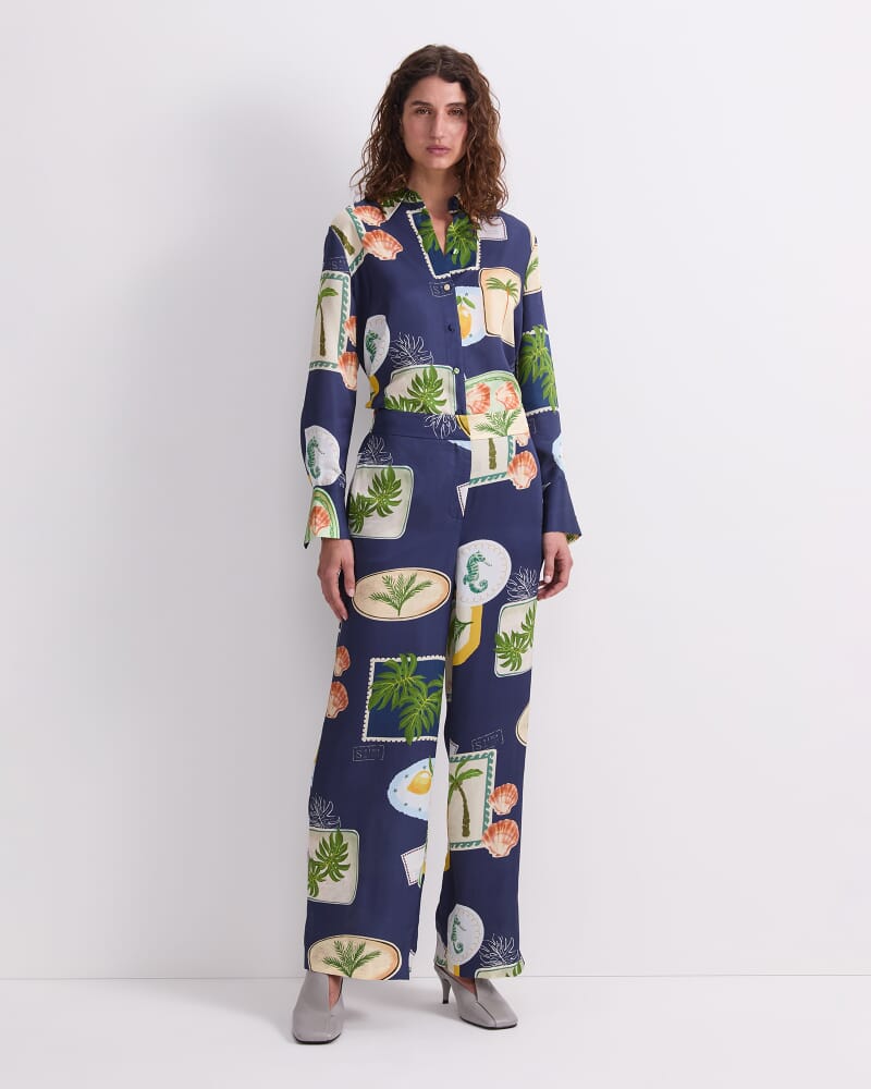 Piper Print Pant in NAVY MULTI