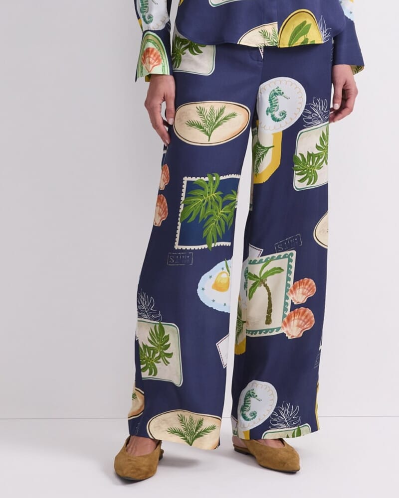 Piper Print Pant in NAVY MULTI