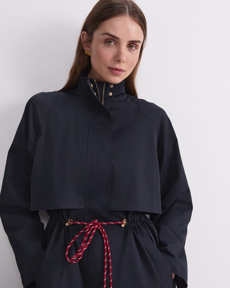 Rosie Long Anorak in NAVY