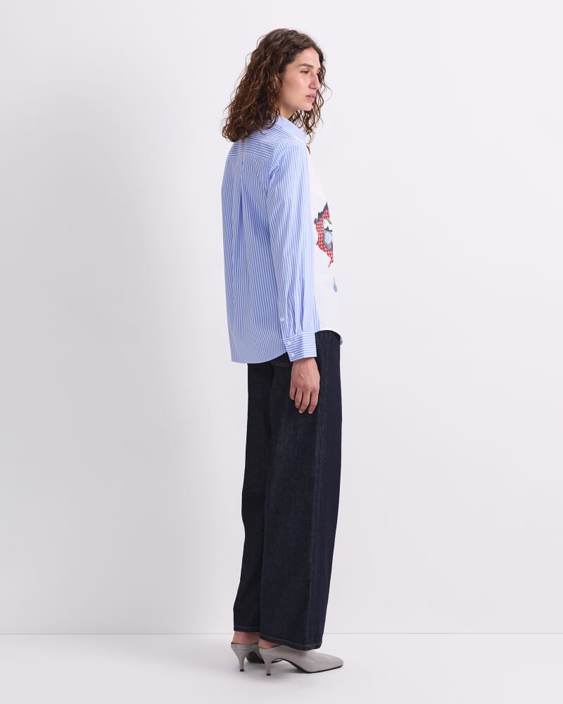 Amira Stripe Shirt in WHITE MULTI