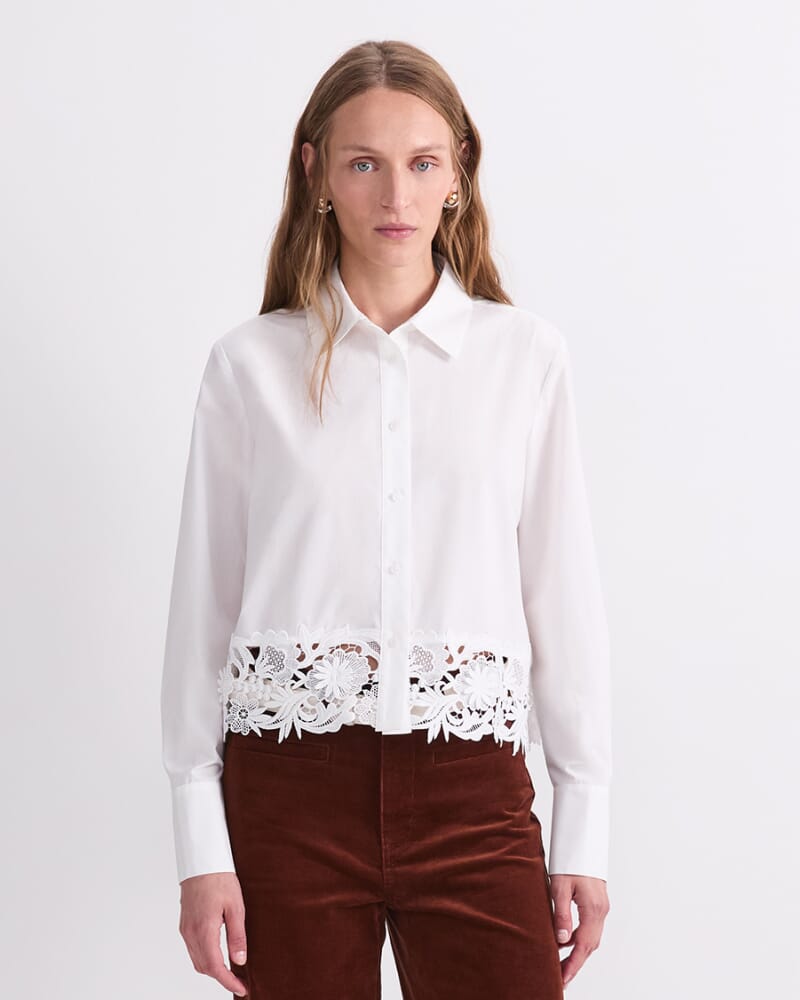 Gracie Lace Shirt in WHITE