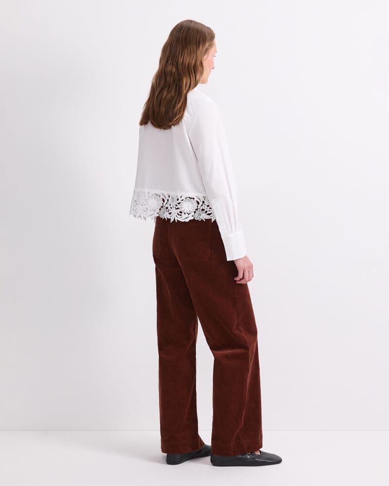 Gracie Lace Shirt in WHITE