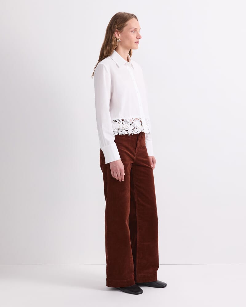 Gracie Lace Shirt in WHITE