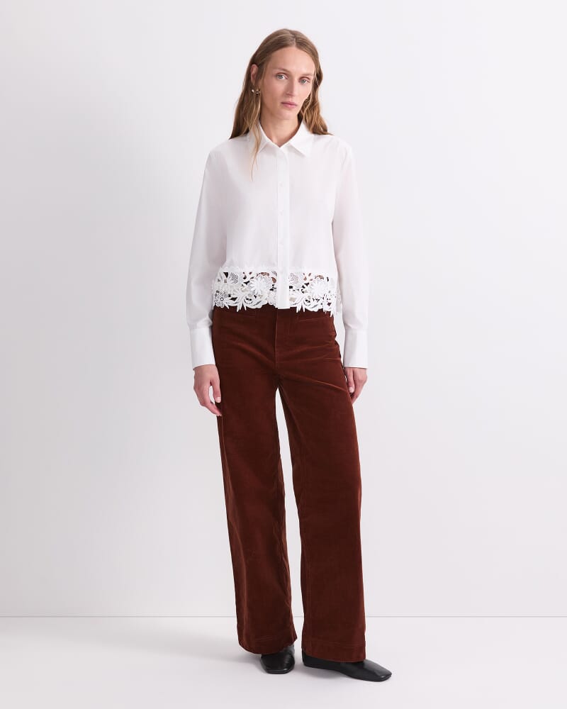 Gracie Lace Shirt in WHITE