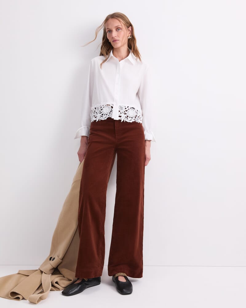 Gracie Lace Shirt in WHITE