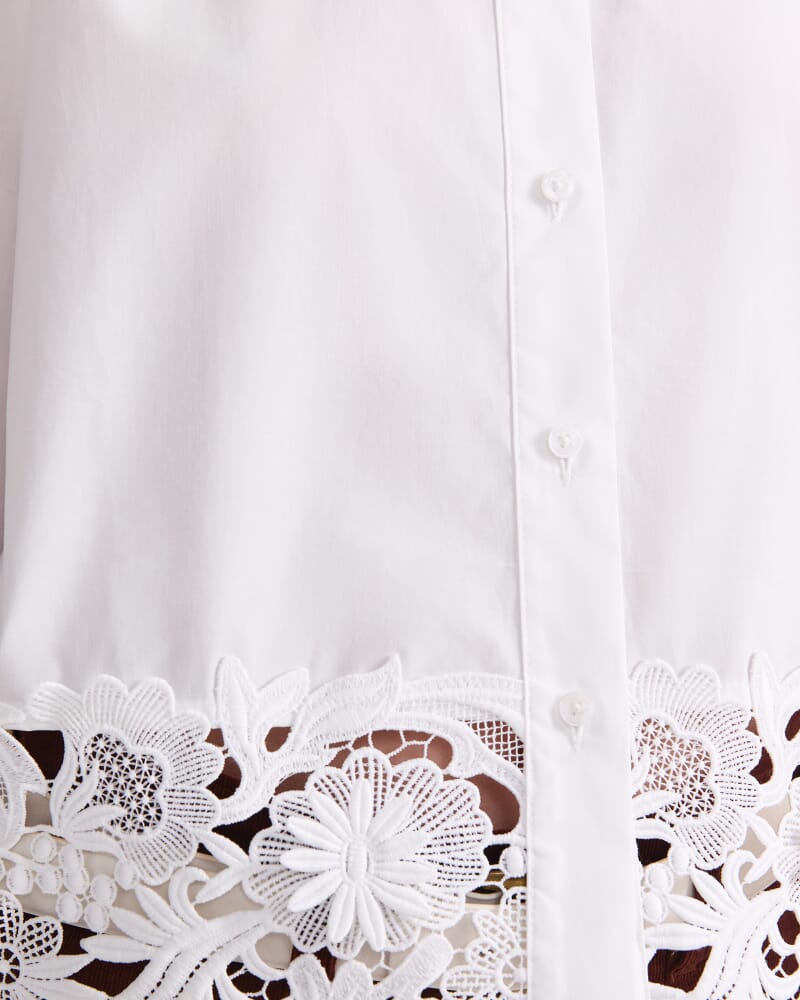Gracie Lace Shirt in WHITE