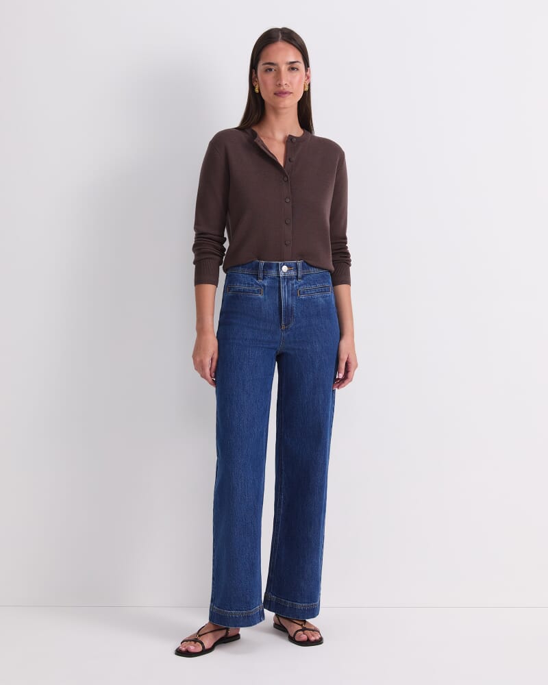 Tessa Wide Leg Jean in MID BLUE