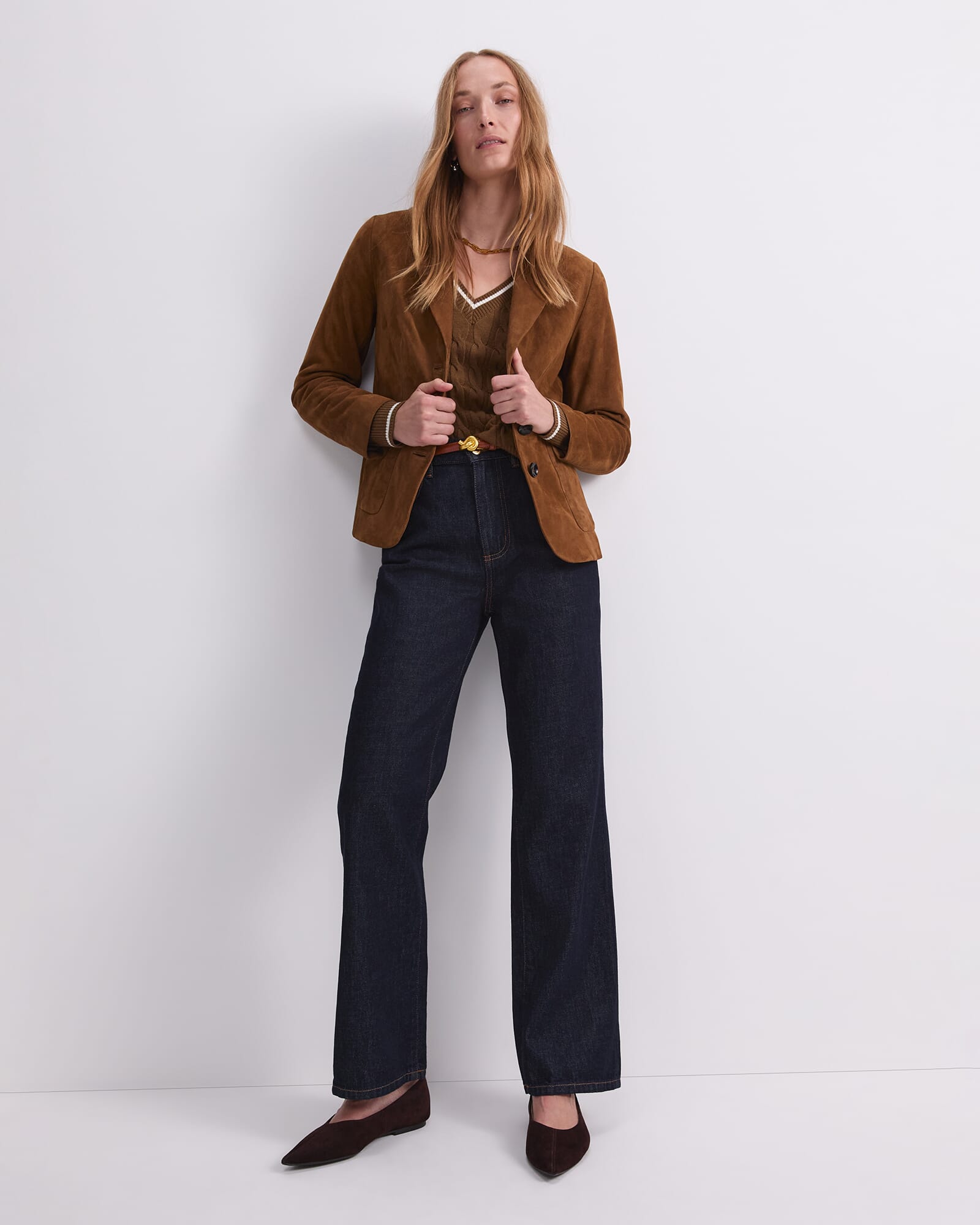 Merino Cable V-Neck Sweater