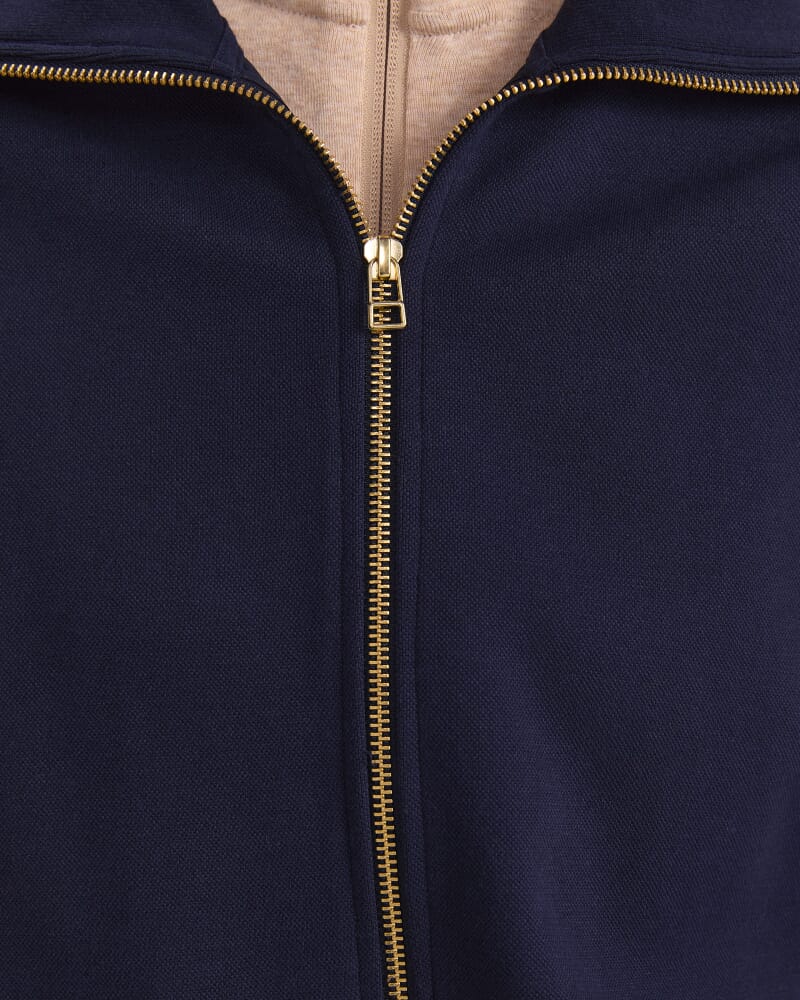 Bailey Zip Through Jumper in NAVY