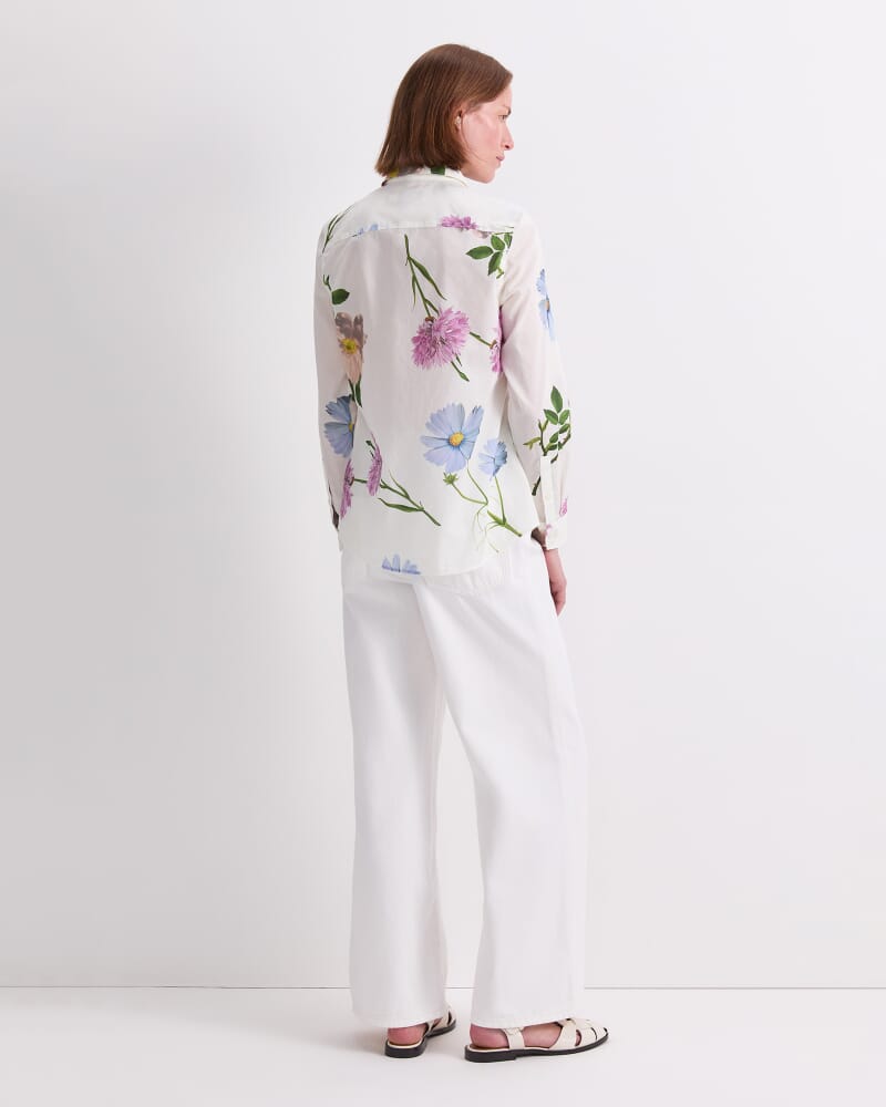 Garden Scatter Liberty Shirt in WHITE MULTI