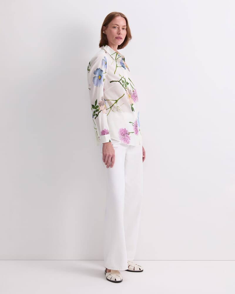 Garden Scatter Liberty Shirt in WHITE MULTI