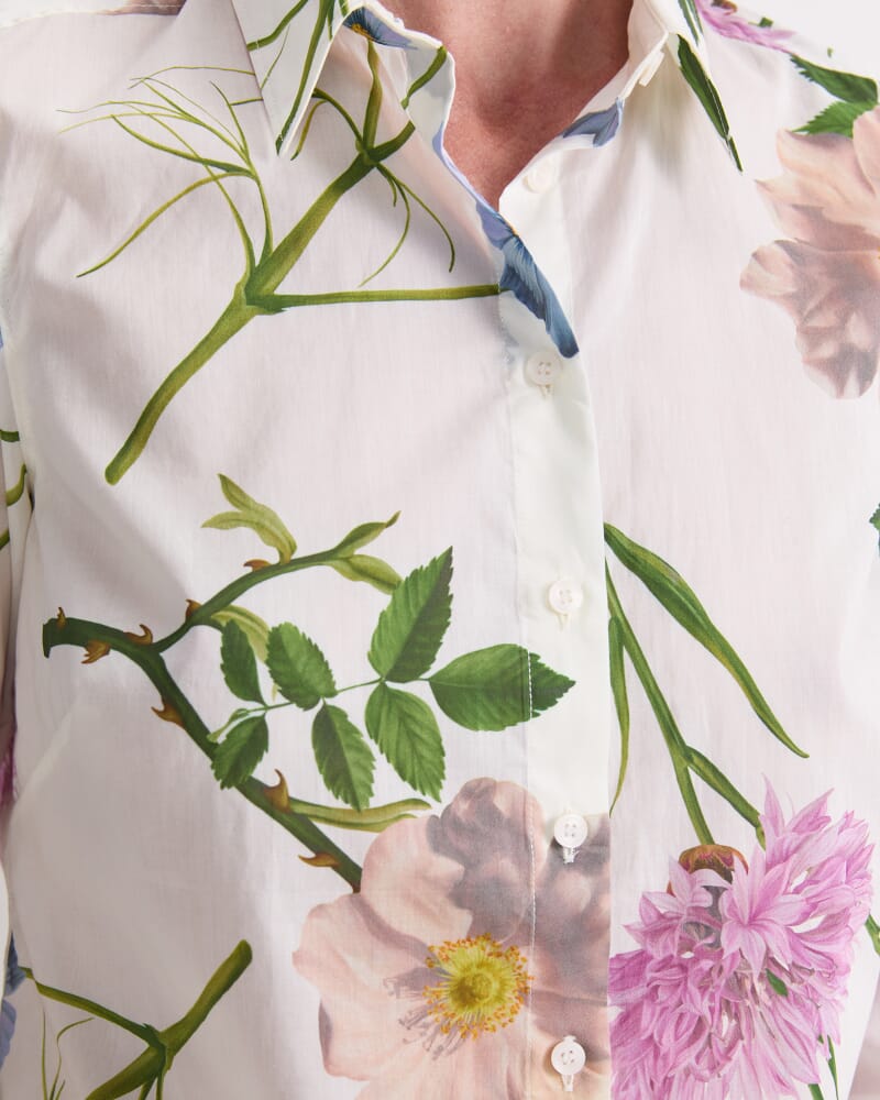 Garden Scatter Liberty Shirt in WHITE MULTI