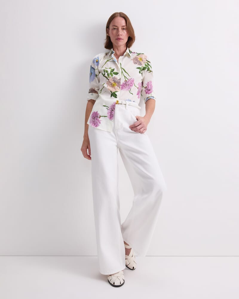Garden Scatter Liberty Shirt in WHITE MULTI