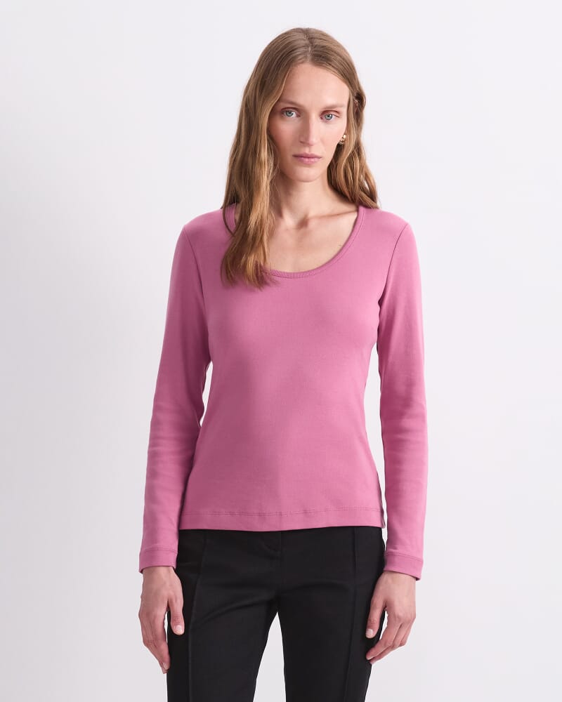 Heidi Scoop Neck Top in MUSK