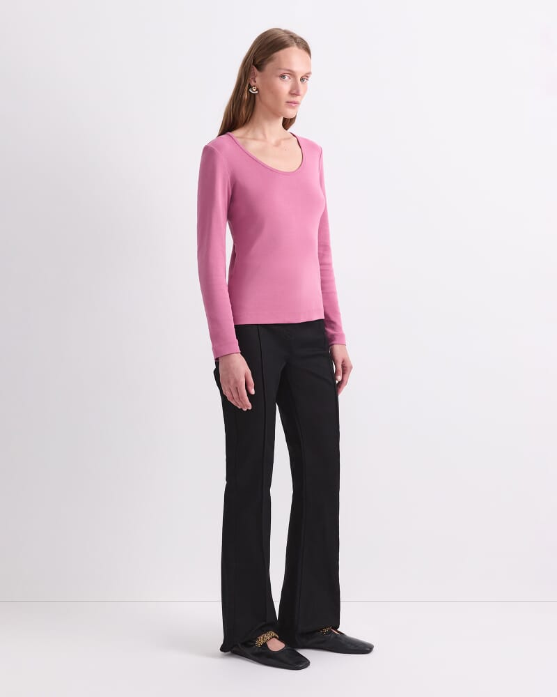 Heidi Scoop Neck Top in MUSK