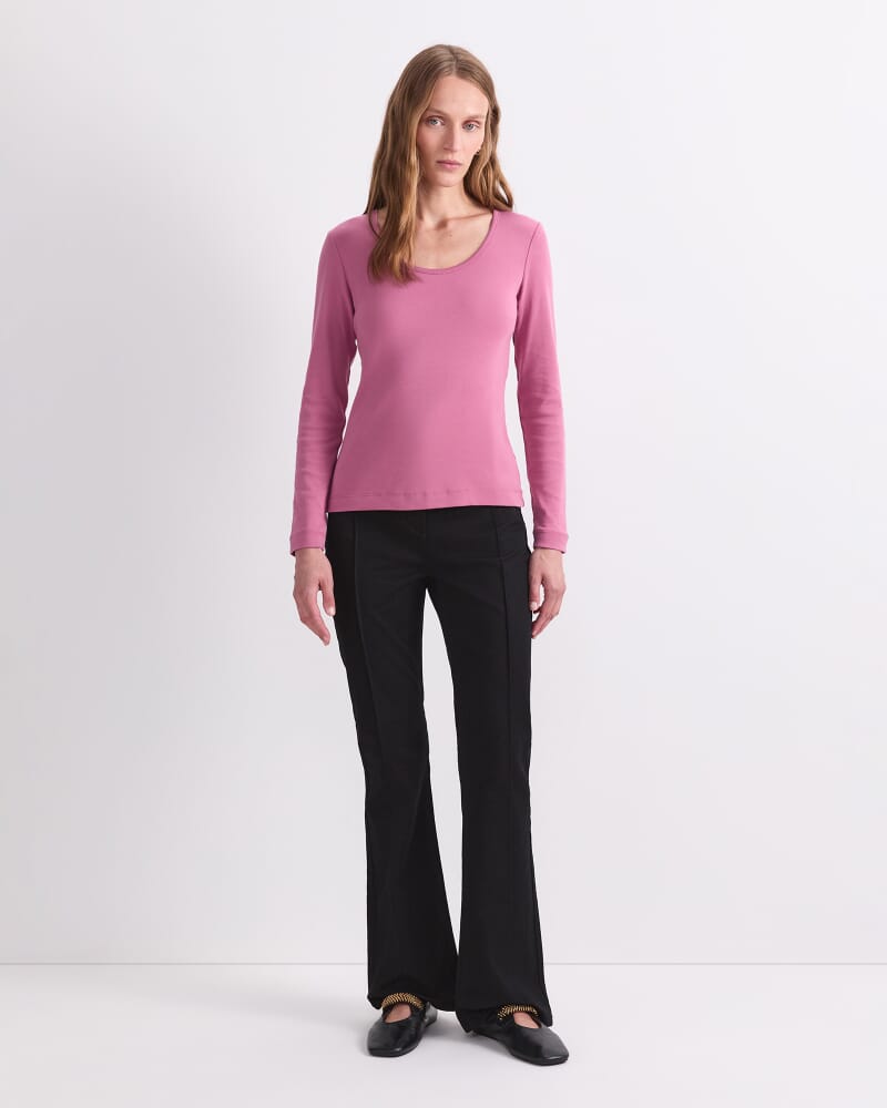 Heidi Scoop Neck Top in MUSK