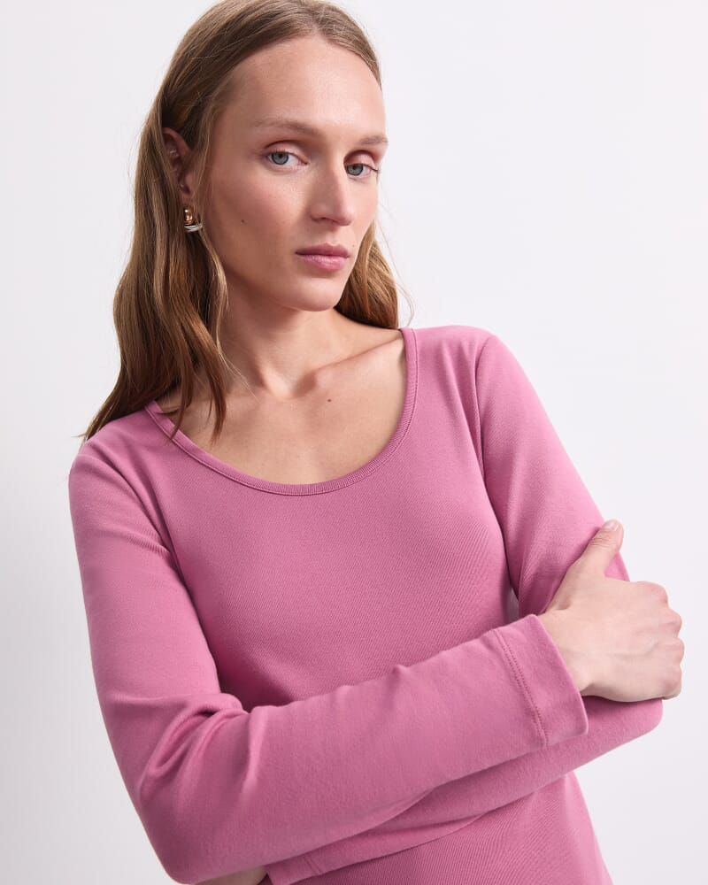 Heidi Scoop Neck Top in MUSK