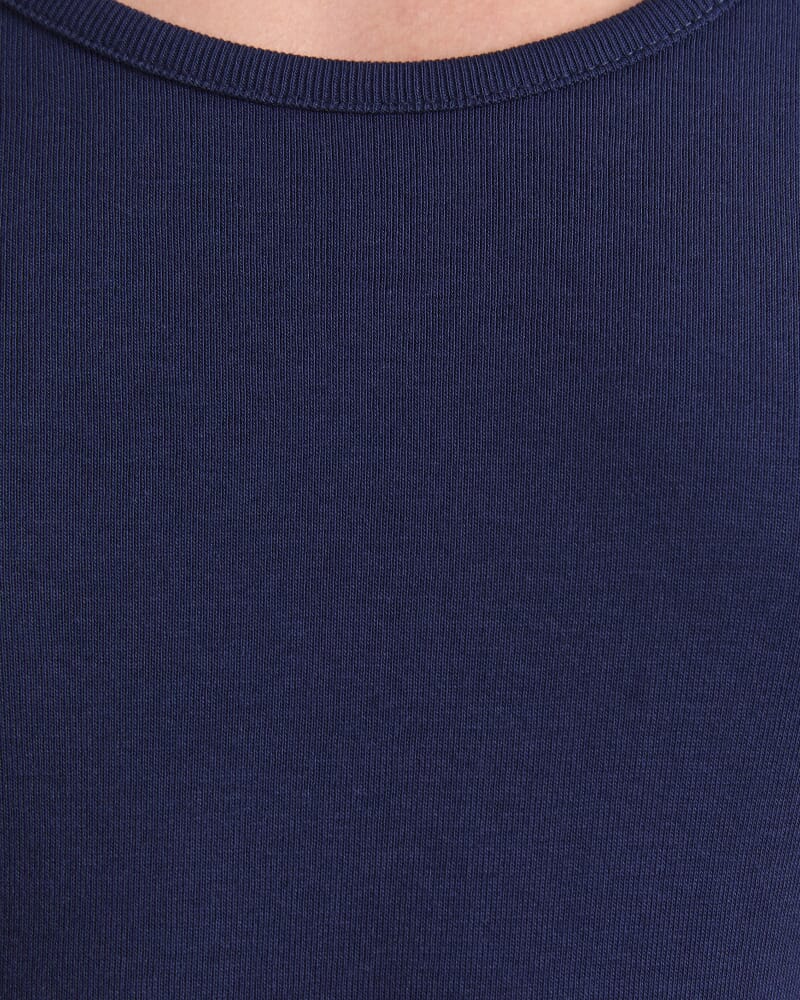 Heidi Scoop Neck Top in NAVY