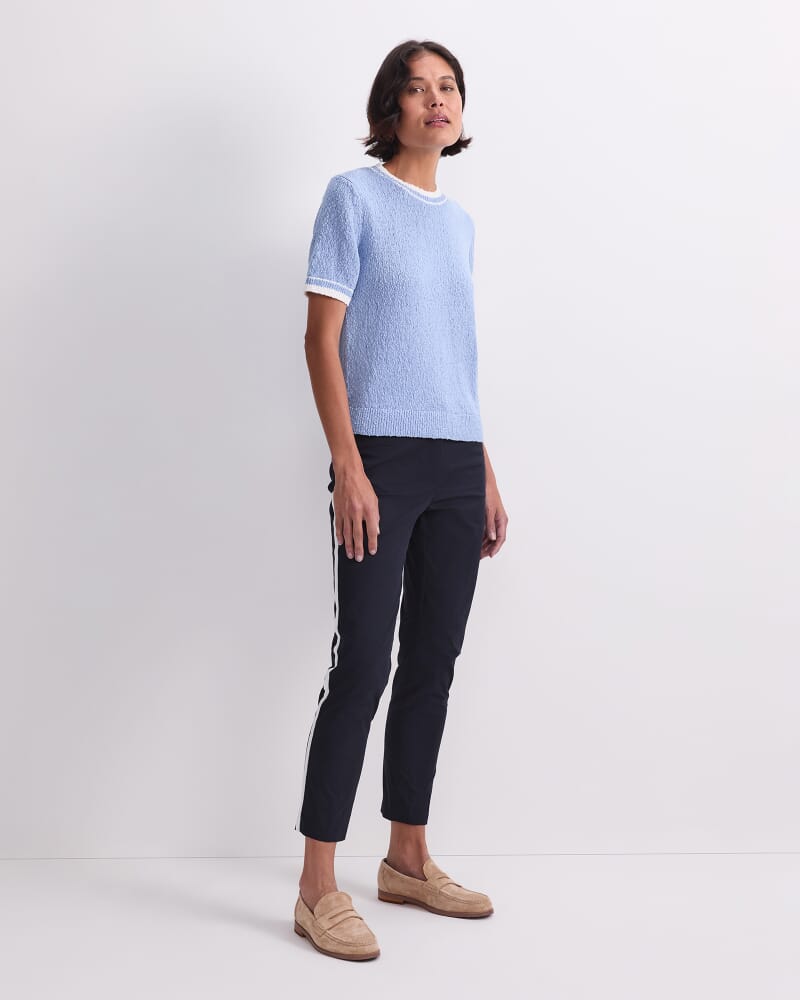Cotton Crew Neck Knit in SKY BLUE
