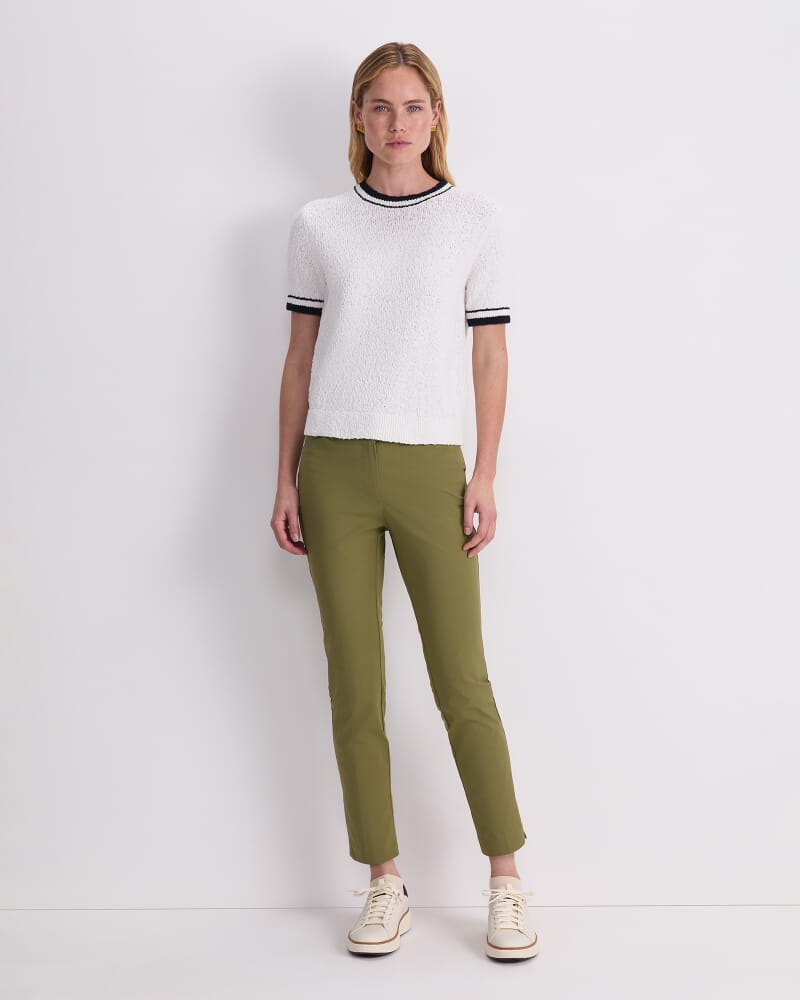 Cotton Crew Neck Knit in WHITE