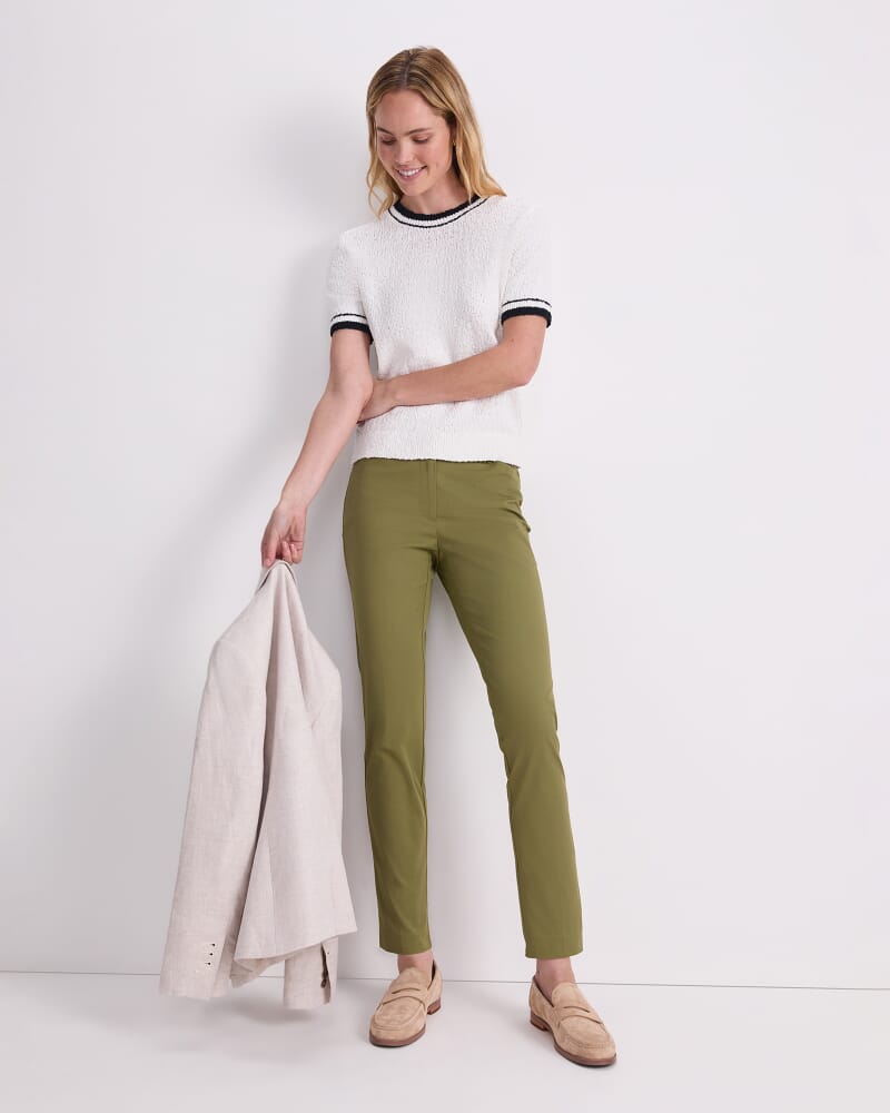 Cotton Crew Neck Knit in WHITE