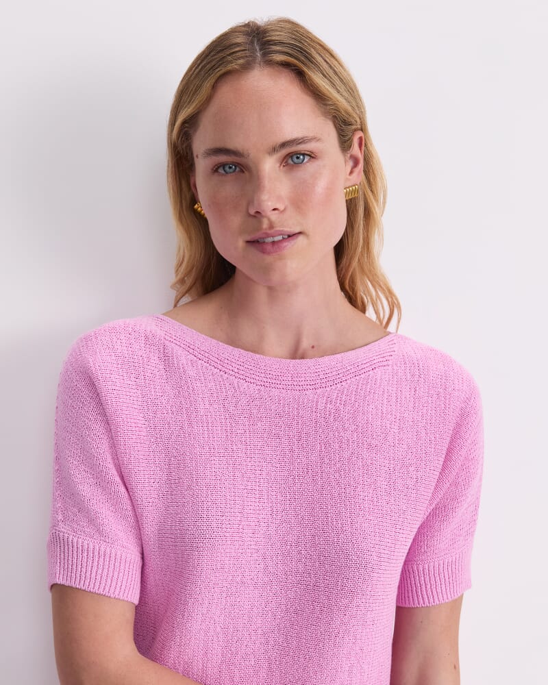 Josie Tape Yarn Batwing Tee in MUSK