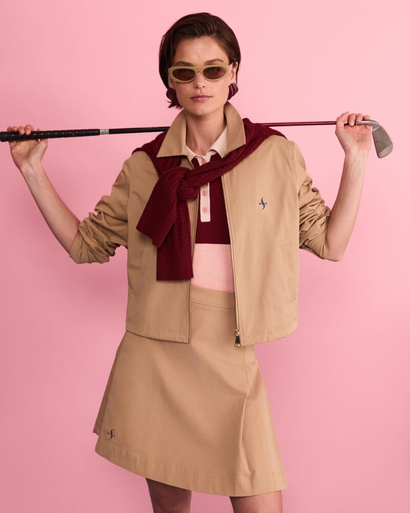 Evie Bomber Jacket in PEBBLE