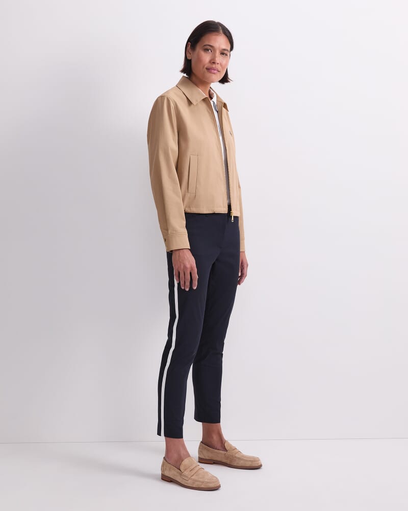 Evie Bomber Jacket in PEBBLE
