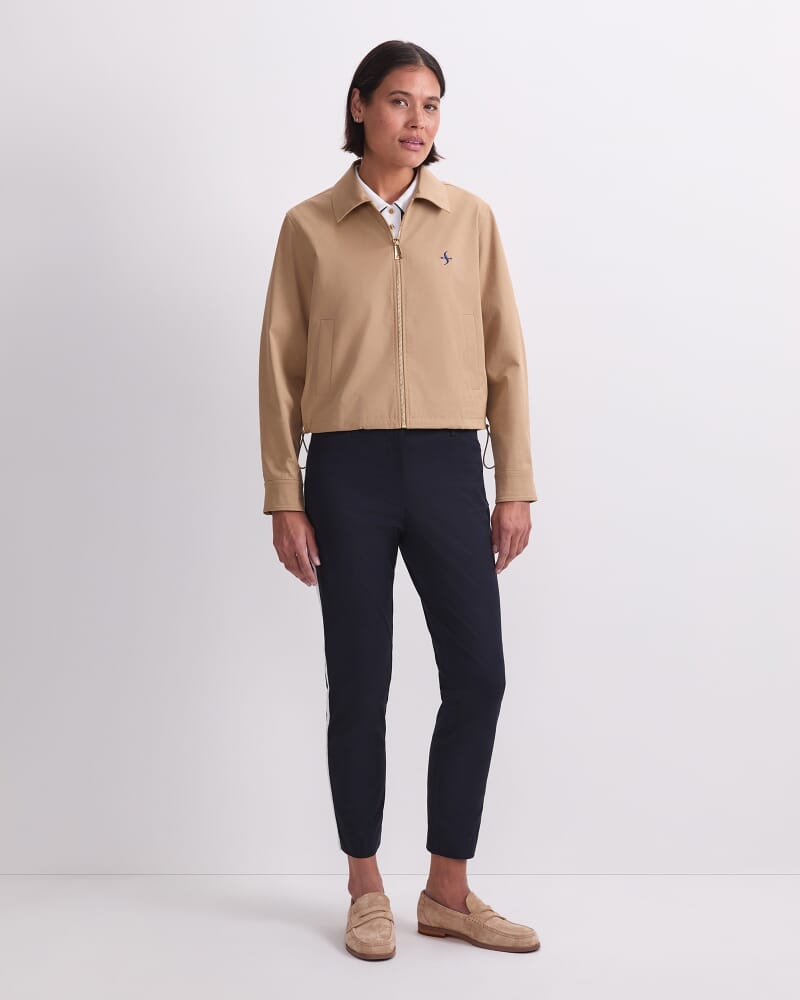 Evie Bomber Jacket in PEBBLE
